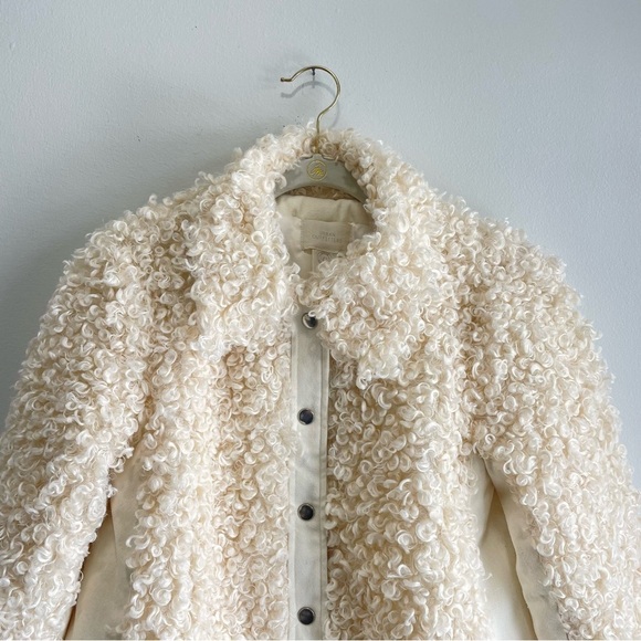 Urban Outfitters Amelie Faux Fur Jacket Cream Small - Picture 6 of 14